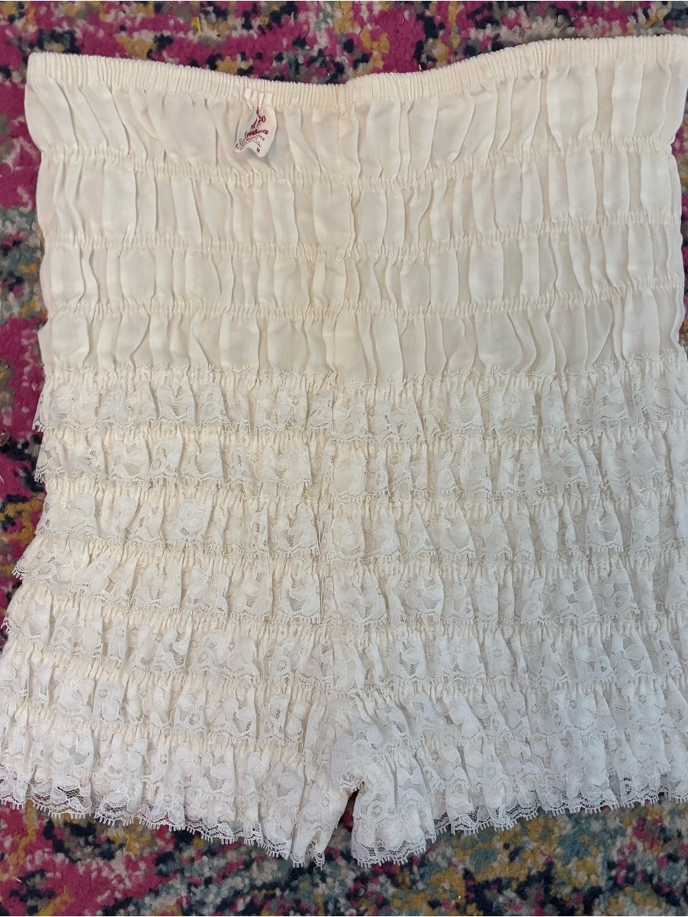 Vtg Malco Modes White Ruffled Square Dance Bloomers Pettipants Rockabilly Size M